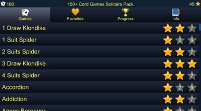 Screenshot of 150 Card Games Solitaire Pack