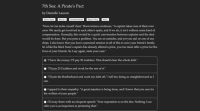 Screenshot of 7th Sea: A Pirate's Pact