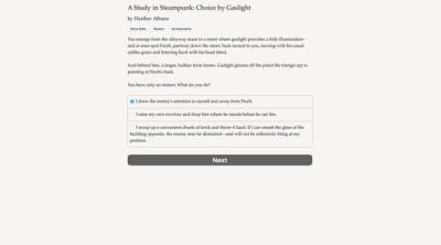 Screenshot of A Study in Steampunk: Choice by Gaslight