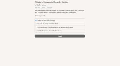 Screenshot of A Study in Steampunk: Choice by Gaslight