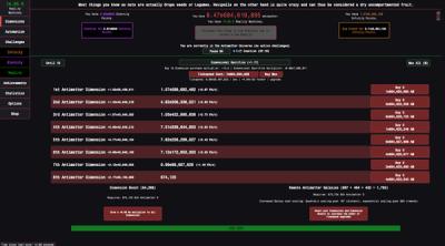 Screenshot of Antimatter Dimensions