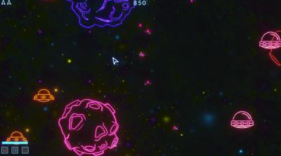 Screenshot of Asteroids Neon