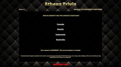 Screenshot of Athena Trivia