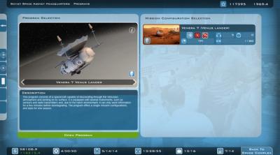 Screenshot of Buzz Aldrin's Space Program Manager