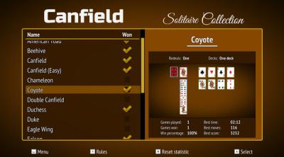 Screenshot of Canfield Solitaire Collection