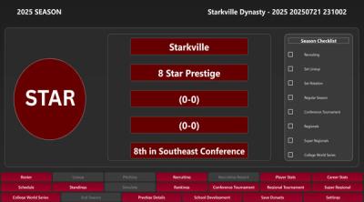 Screenshot of College Baseball: Dynasty Builder