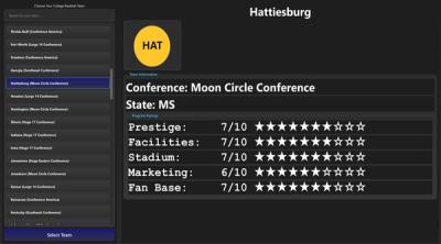 Screenshot of College Baseball: Dynasty Builder