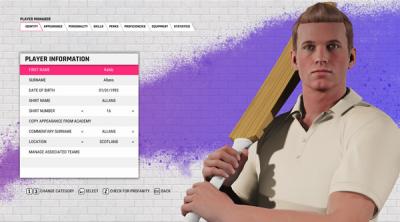 Screenshot of Cricket 22 - Academy Creation Tools