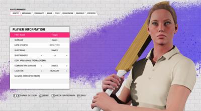 Screenshot of Cricket 22 - Academy Creation Tools