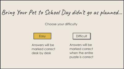 Screenshot of Deductopia Chapter 1: Bring Your Pet to School Day