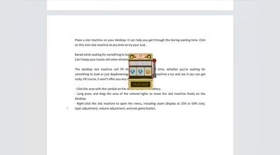 Screenshot of Desktop Slot