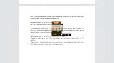 Screenshot of Desktop Slot