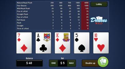 Screenshot of Deuces Wild - Video Poker
