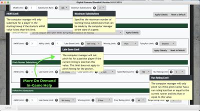 Screenshot of Digital Diamond Baseball V9