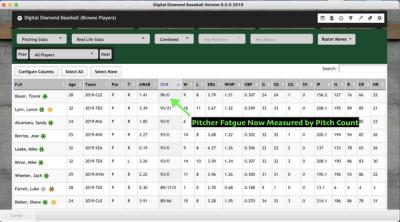 Screenshot of Digital Diamond Baseball V9