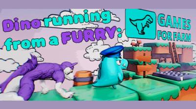 Logo of Dino running from a FURRY: GAMESFORFARM