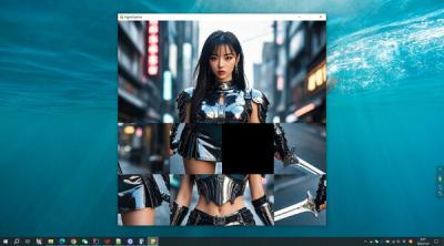 Screenshot of female swordsman