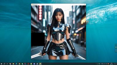 Screenshot of female swordsman