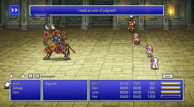 Capture d'écran de Final Fantasy V