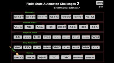 Screenshot of Finite State Automaton Challenges 2