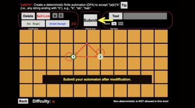 Screenshot of Finite State Automaton Challenges 2