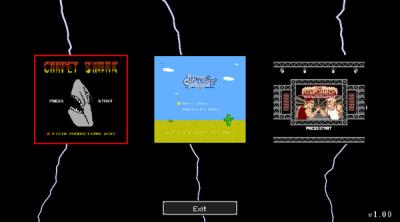 Screenshot of Fista 3-in-1 NES Pack: Carpet Shark, Plummet Challenge Game, & The Arm Wrestling Classic