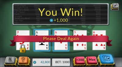 Screenshot of Four Kings: Video Poker