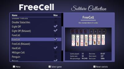 Screenshot of FreeCell Solitaire Collection