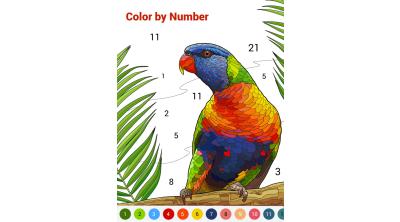 Screenshot of Happy Color by Numbers Game