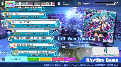 Screenshot of Hatsune Miku: Project DIVA Mega Mix+