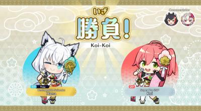 Capture d'écran de hololive Holo's Hanafuda