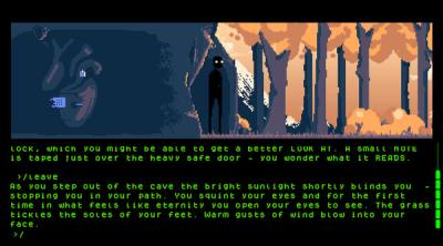 Screenshot of I doesn't exist - a modern text adventure