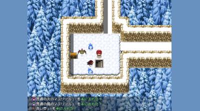 Screenshot of Item synthesis and dungeon exploration
