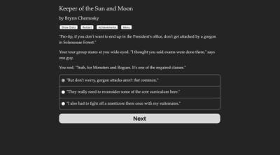 Screenshot of Keeper of the Sun and Moon