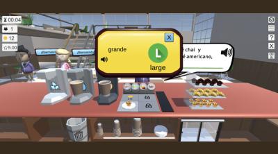 Screenshot of Lost Abroad CafA: A Language Learning Management Sim