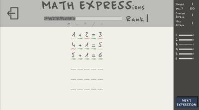 Screenshot of MATH EXPRESSions