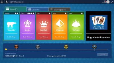 Screenshot of Microsoft Solitaire Collection