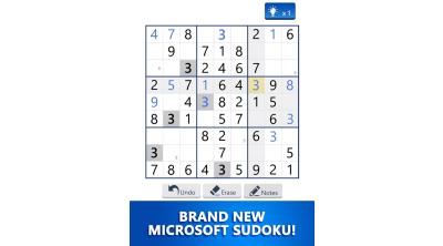 Screenshot of Microsoft Sudoku