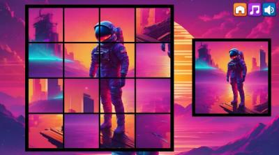 Screenshot of OG Puzzlers: Synthwave Astronauts