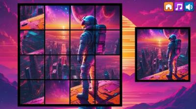 Screenshot of OG Puzzlers: Synthwave Astronauts