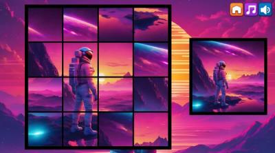 Screenshot of OG Puzzlers: Synthwave Astronauts