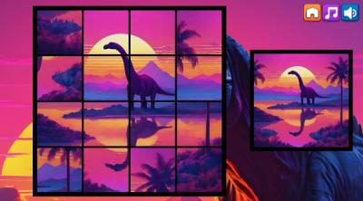 Screenshot of OG Puzzlers: Synthwave Dinosaurs