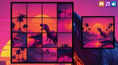 Screenshot of OG Puzzlers: Synthwave Dinosaurs