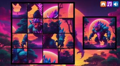 Screenshot of OG Puzzlers: Synthwave Monsters