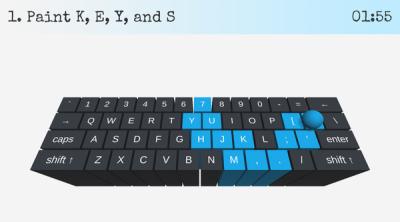 Screenshot of On Key Up: A Game for Keyboards