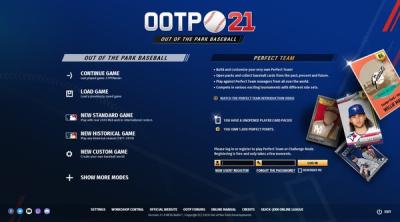 Screenshot of Out of the Park Baseball 21
