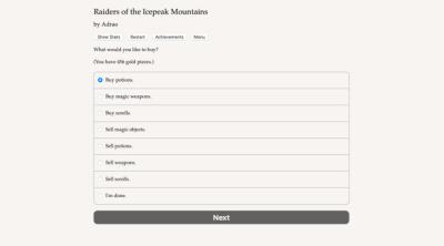 Screenshot of Raiders of the Icepeak Mountains