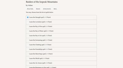 Screenshot of Raiders of the Icepeak Mountains