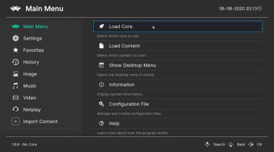 Screenshot of RetroArch
