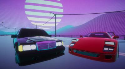 Screenshot of RetroDrift: Retrowave Online Road